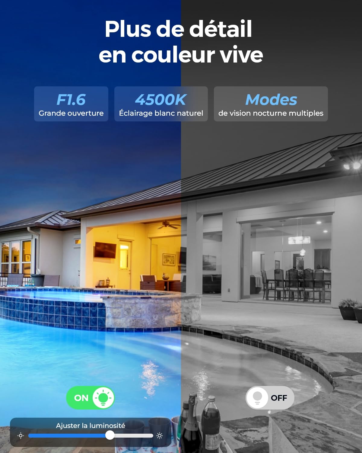 Reolink Caméra IP PoE 4K 8MP 180° Double Objectif, Anti-vandalisme IK10, Détection Personne/Véhicule/Animal,Vision Nocturne Couleur,Spots,Audio Bidirectionnel, IP67 Anti Intempéries,Duo 2V PoE