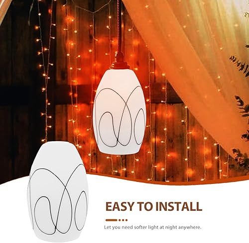 Miniatura 3 de Elegante pantalla de cristal moderna lámpara colgante pantalla reemplazo lámpara cubierta para la luz de techo sala de estar