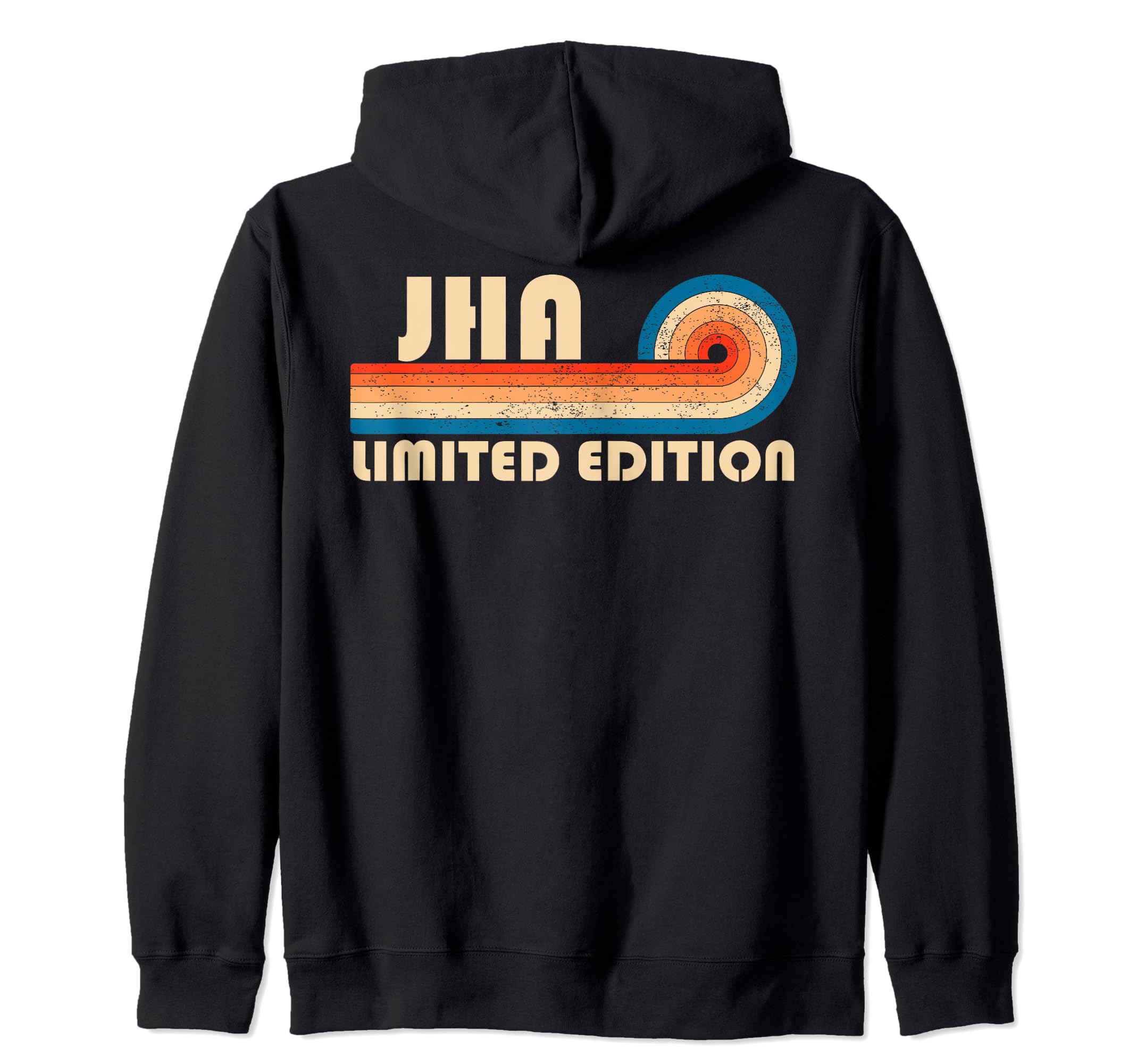 Customized Last Name Gifts Matching Family TeamJHA Surname Retro Vintage 80s 90s Birthday Reunion Zip Hoodie