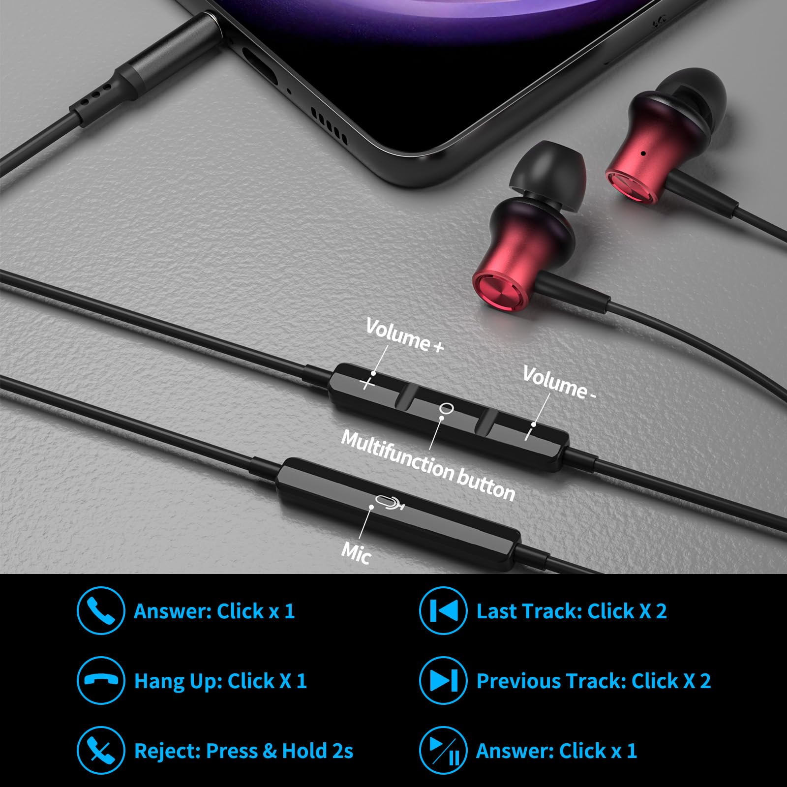 Amazon.co.jp: Moto G Play Stylus Power用3.5mmイヤホン磁気有線