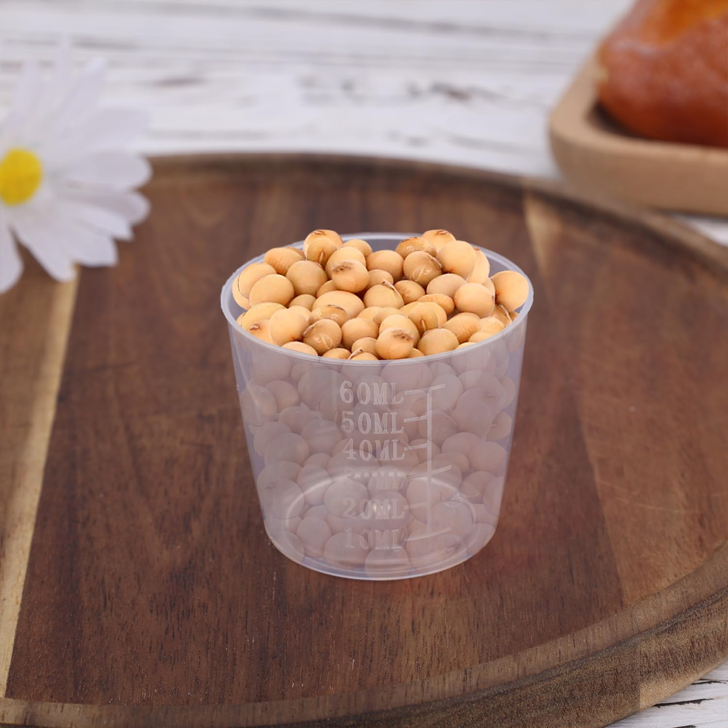 3pcs Rice Measuring Cups, 60ml Transparent Plastic Small Laundry Graduated Cup for Rice Cooker Replacement for Measuring Dry and Liquid Ingredients Kitchen Gadgets Tool - Image 4