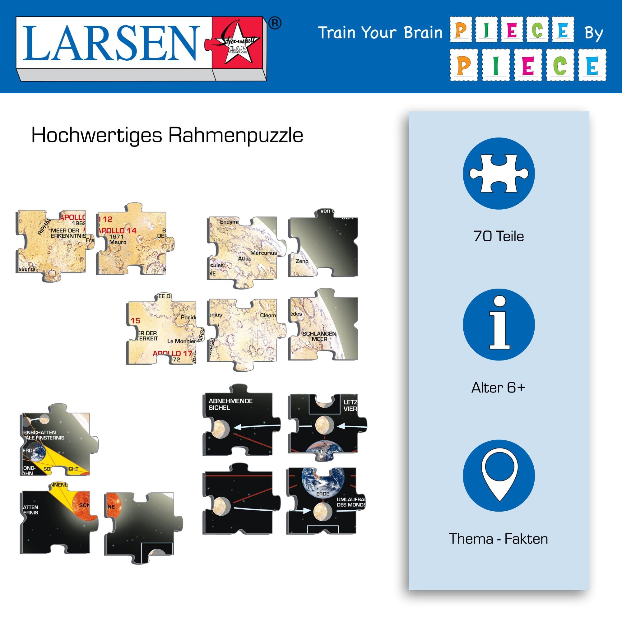 Larsen NA3 Puzzle Della Natura: Stagno 48 Pezzi - Edizione Tedesca, Puzzle Incorniciato Per Bambini