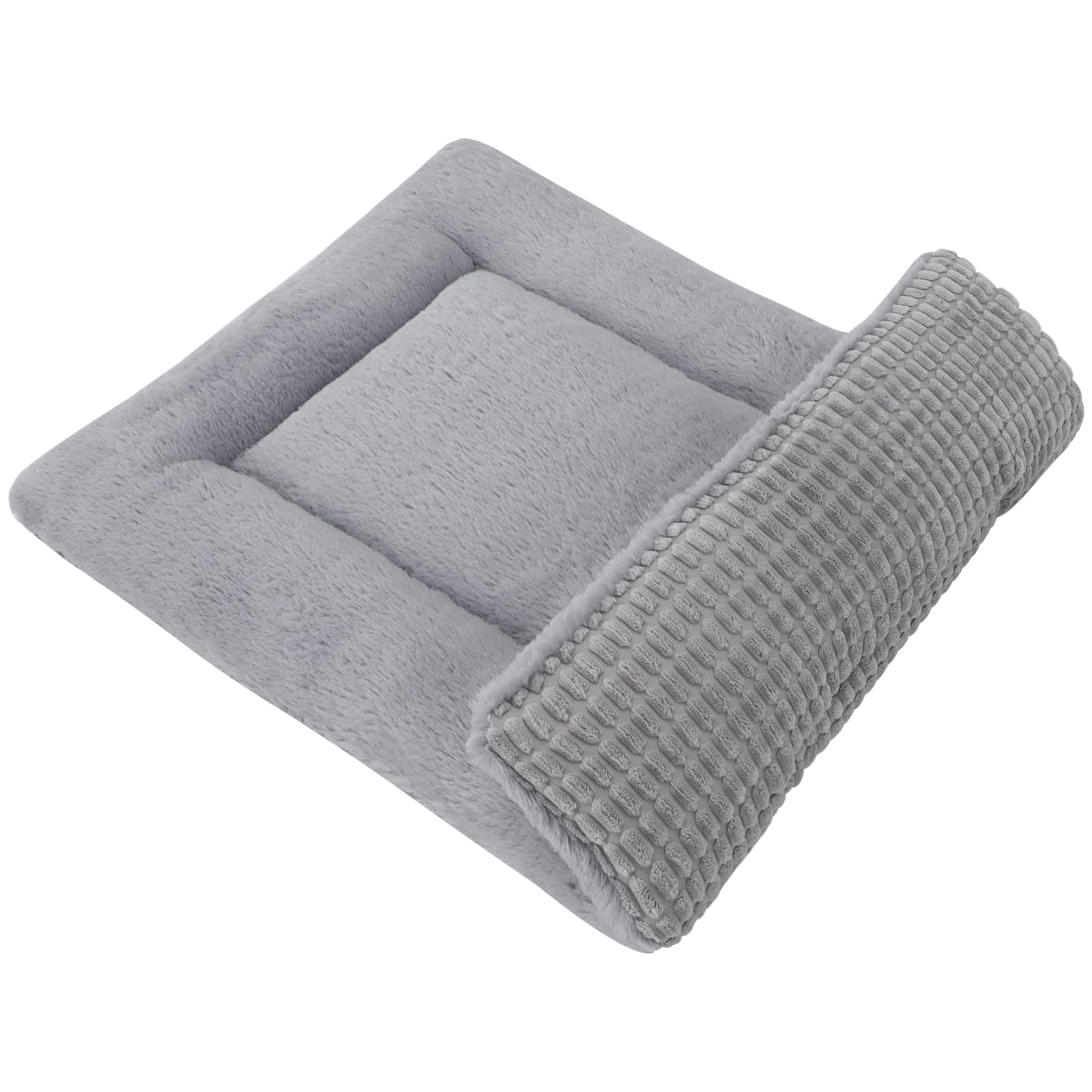 IEUUMLER Dog Bed Mat Soft and Warm Cushion for Cats Sofa for Pets Dual Purpose Machine Washable FC015 (90 x 60 cm, Grey)