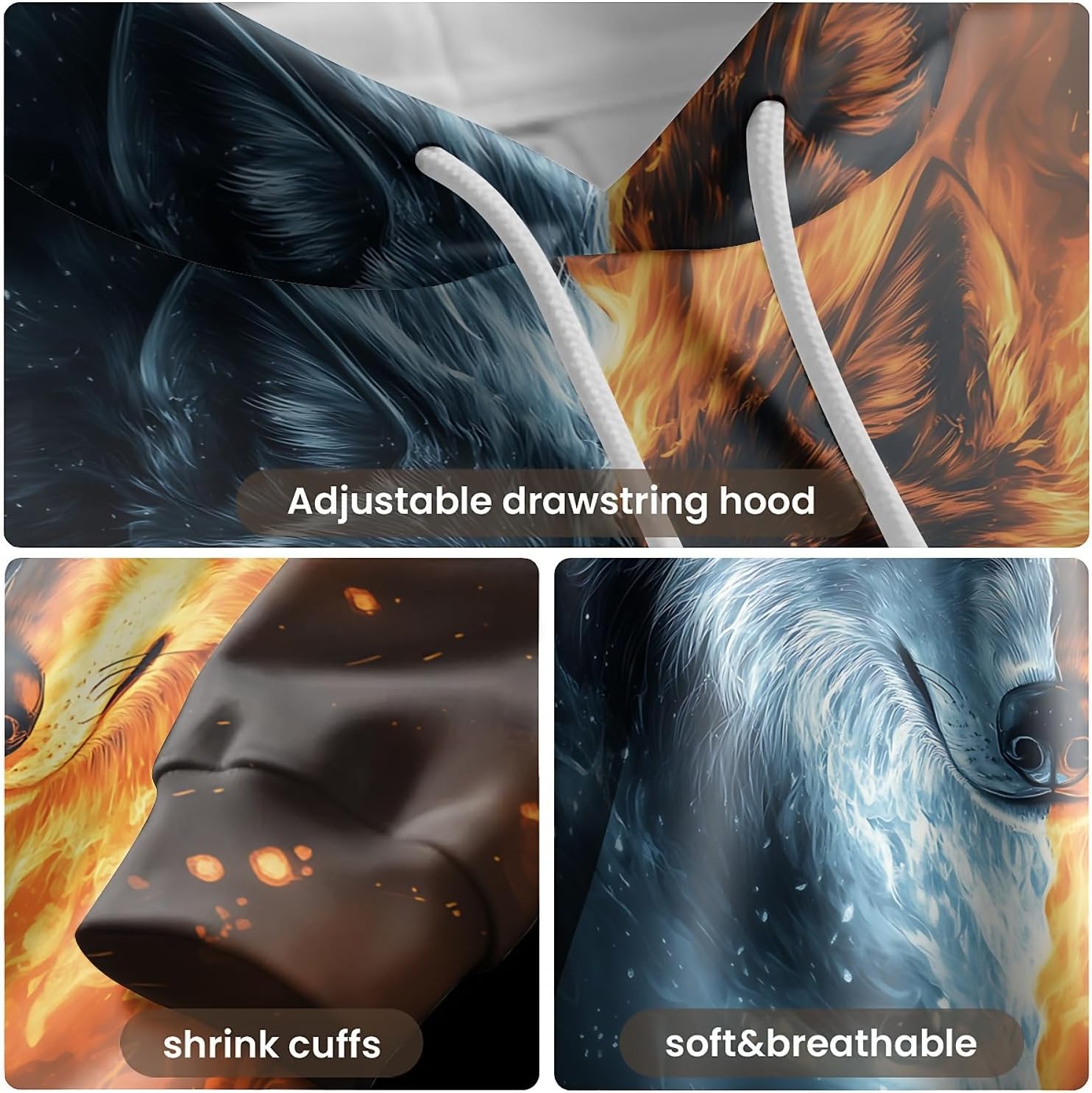 Unisex Hoodies, 3D Print Hoodie Graphic Pullover Hooded Sweatshirt Novelty Hoodies for Men, Women, Teen Boy - Image 7