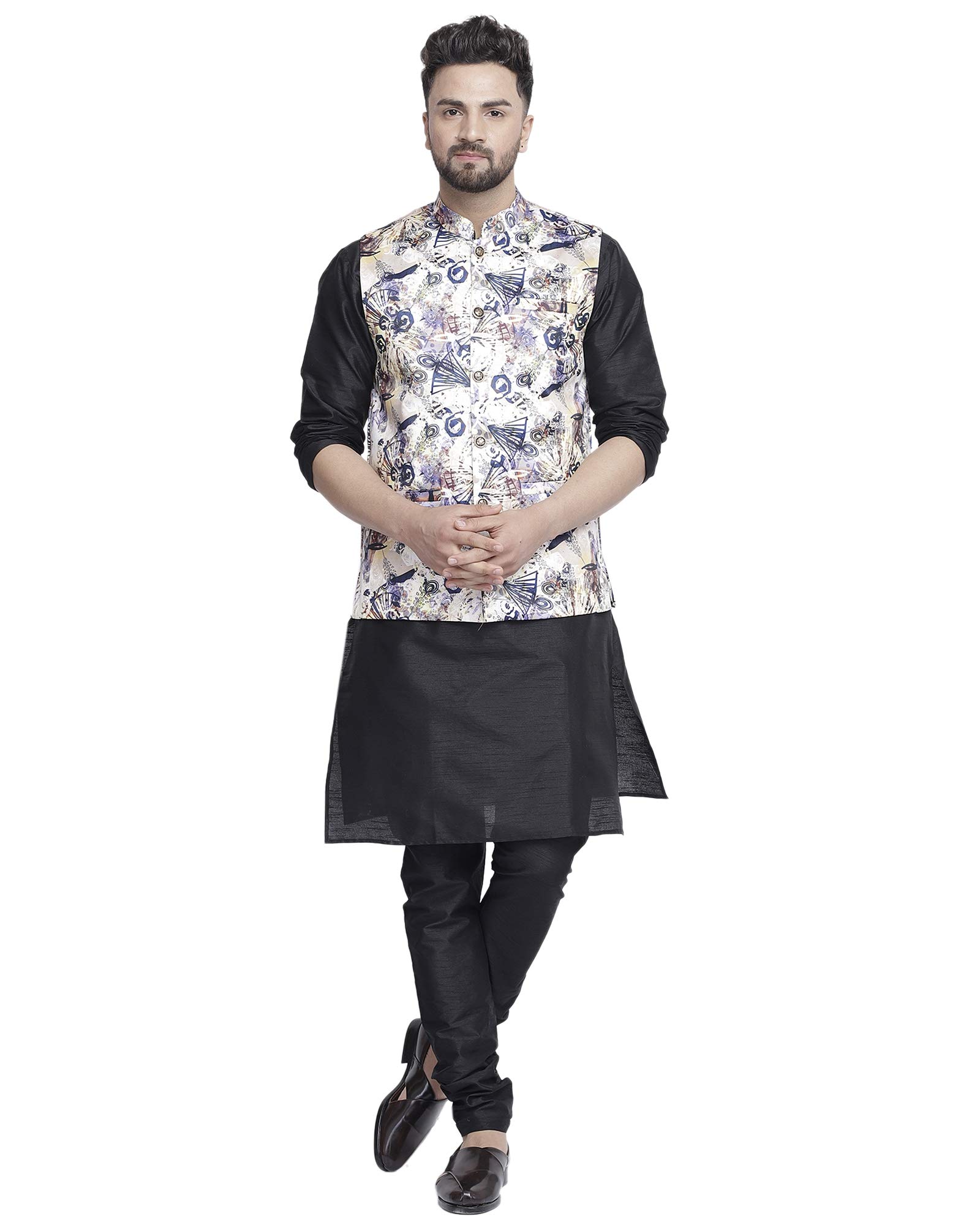 B BEN MEN'S KURTA PAJAMA AND WAISTCOAT