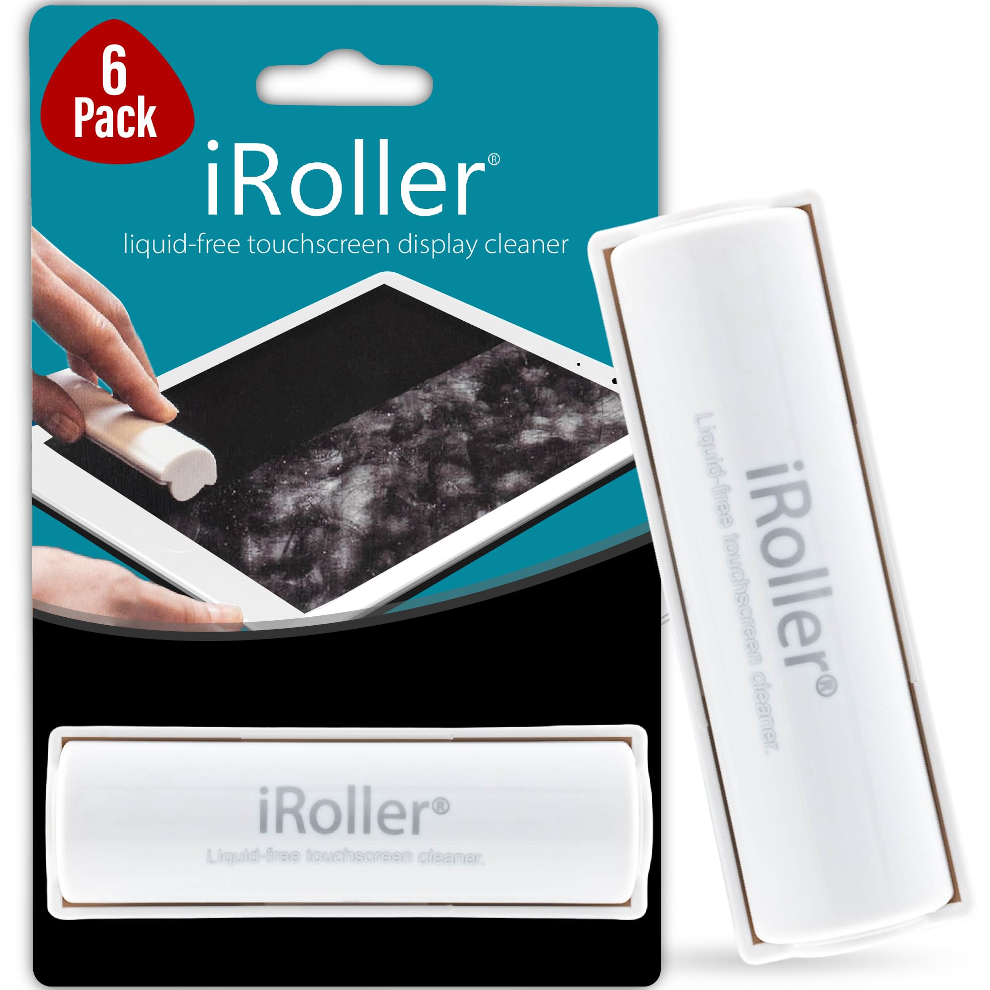Bildschirmreiniger, wiederverwendbar, flüssigkeitsfrei, tragbar, einfach zu bedienen, entfernt Flecken, frei von Chemikalien, für iPad, PC-Monitore, iPhone und Samsung Smartphones (6er-Pack)
