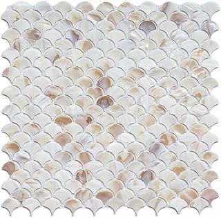 Mother of Pearl Fish Scale Pattern Mosaic Tile for Kitchen Backsplash Ba...