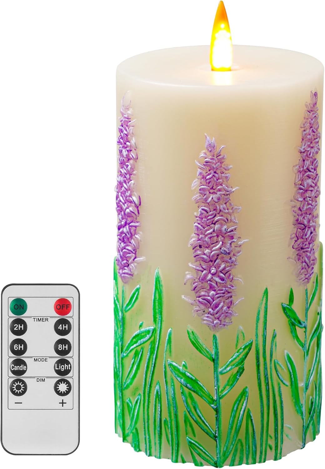 LED Prayer Flameless Candles with Remote Timer, Battery Powered Candle, Religious Candle 6" x 3.2" （Jesus Red ）