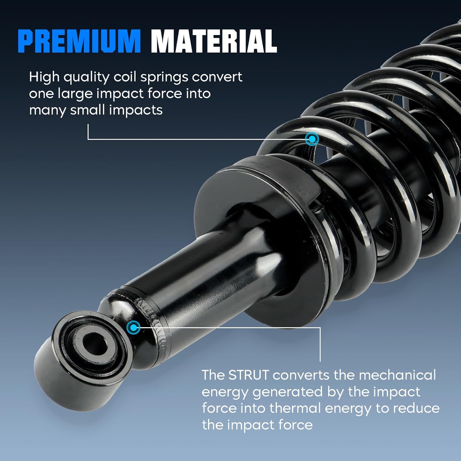 Front & Rear Strut Shock Spring for Toyota Sequoia 4.7L V8 2001 2002 2003 2004 2005 2006 2007, Complete Struts w/Coil Absorber Replace for 171348L, 171348R, 37240