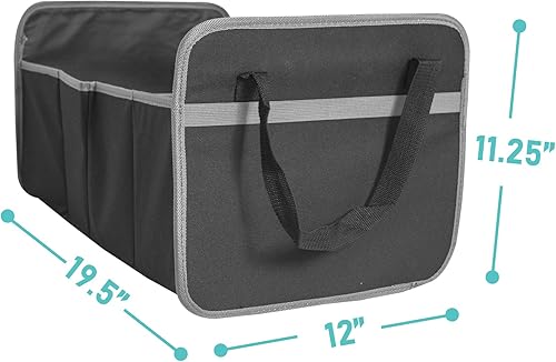 Miniatura 4 de FH Group Contenedor de almacenamiento plegable para automóvil, contenedor de almacenamiento de acordeón expandible para automóvil, organizador de