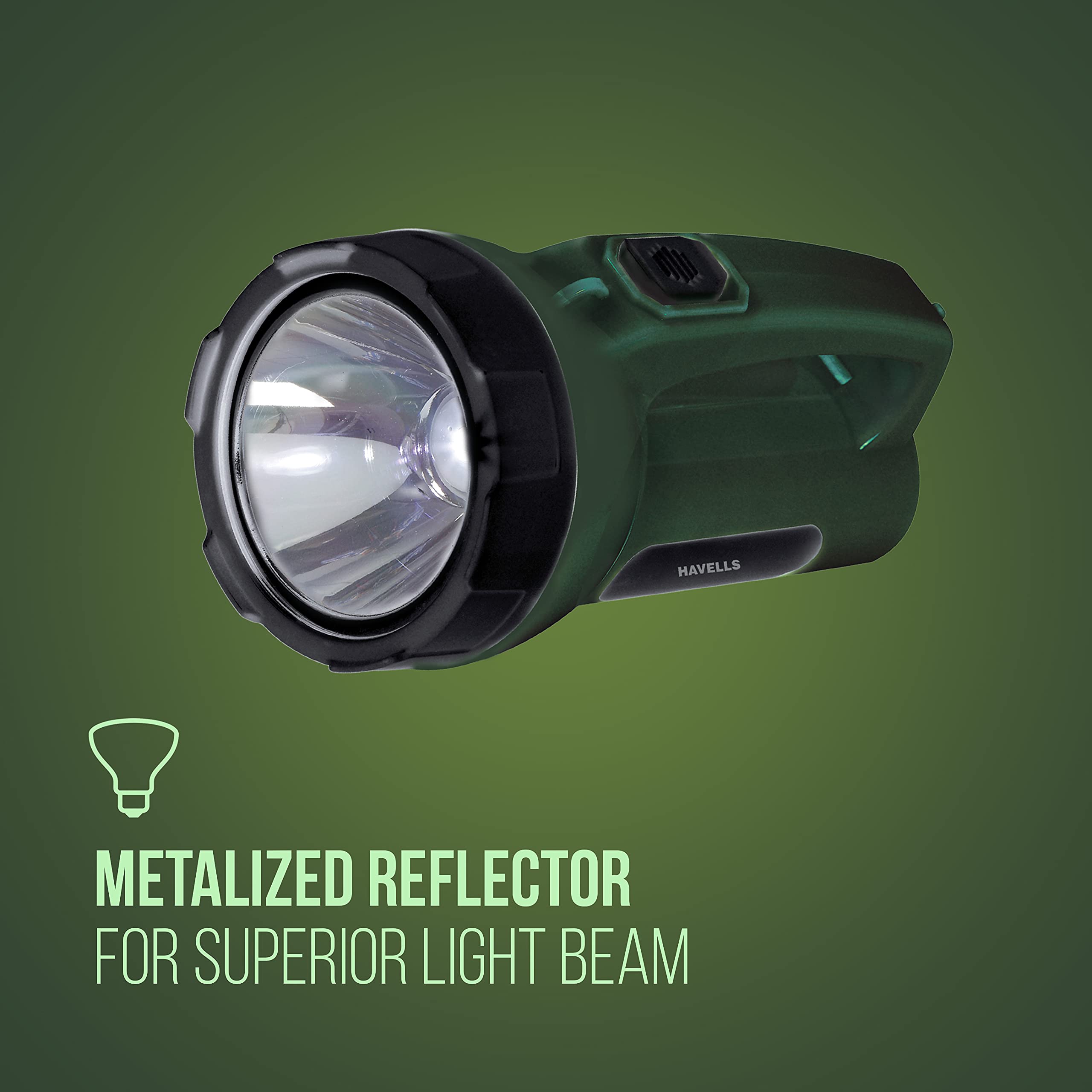 Havells Beemer 50 LED Torch - Green -7