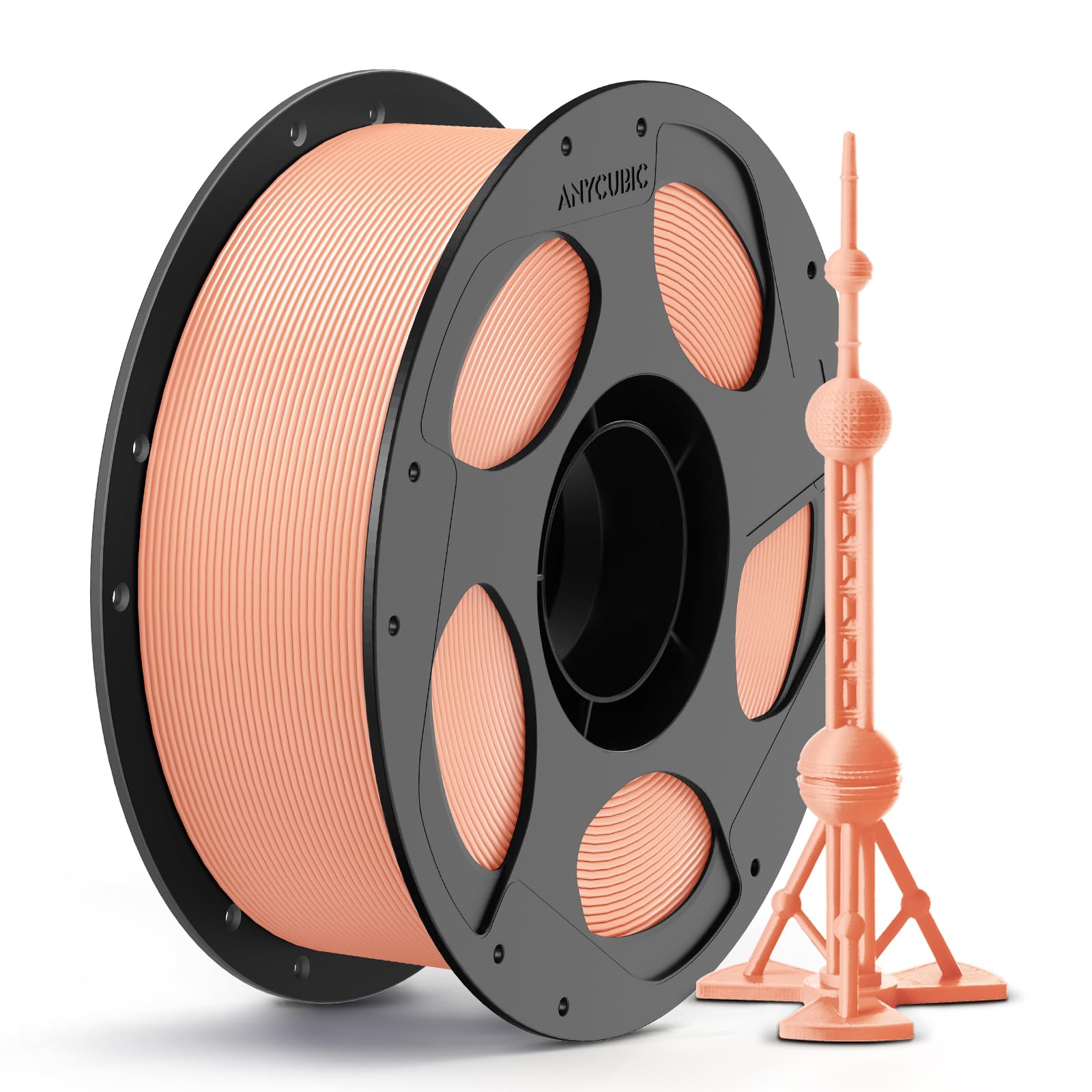 ANYCUBIC PLA+ Filamento 1,75 mm, Elevata Resistenza e Precisione - Materiali per Stampa 3D, PLA Plus Identificazione Intelligente, 1KG Rosa Pesca