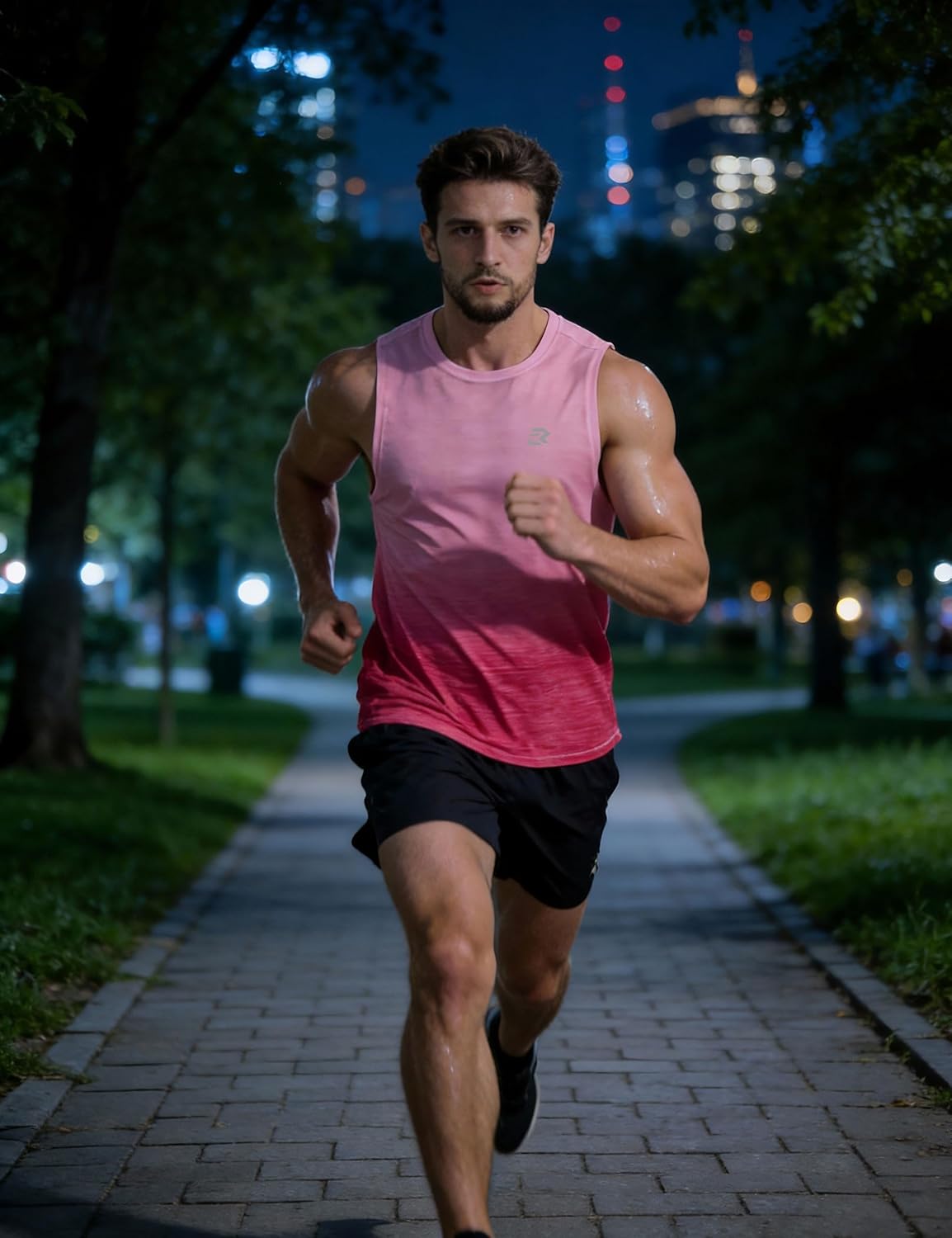 Men's Tank Tops Quick Dry Workout Muscle Gym Sleeveless Shirts UPF 50+ Sun Protection Running Beach Summer Swim Shirts - Image 5