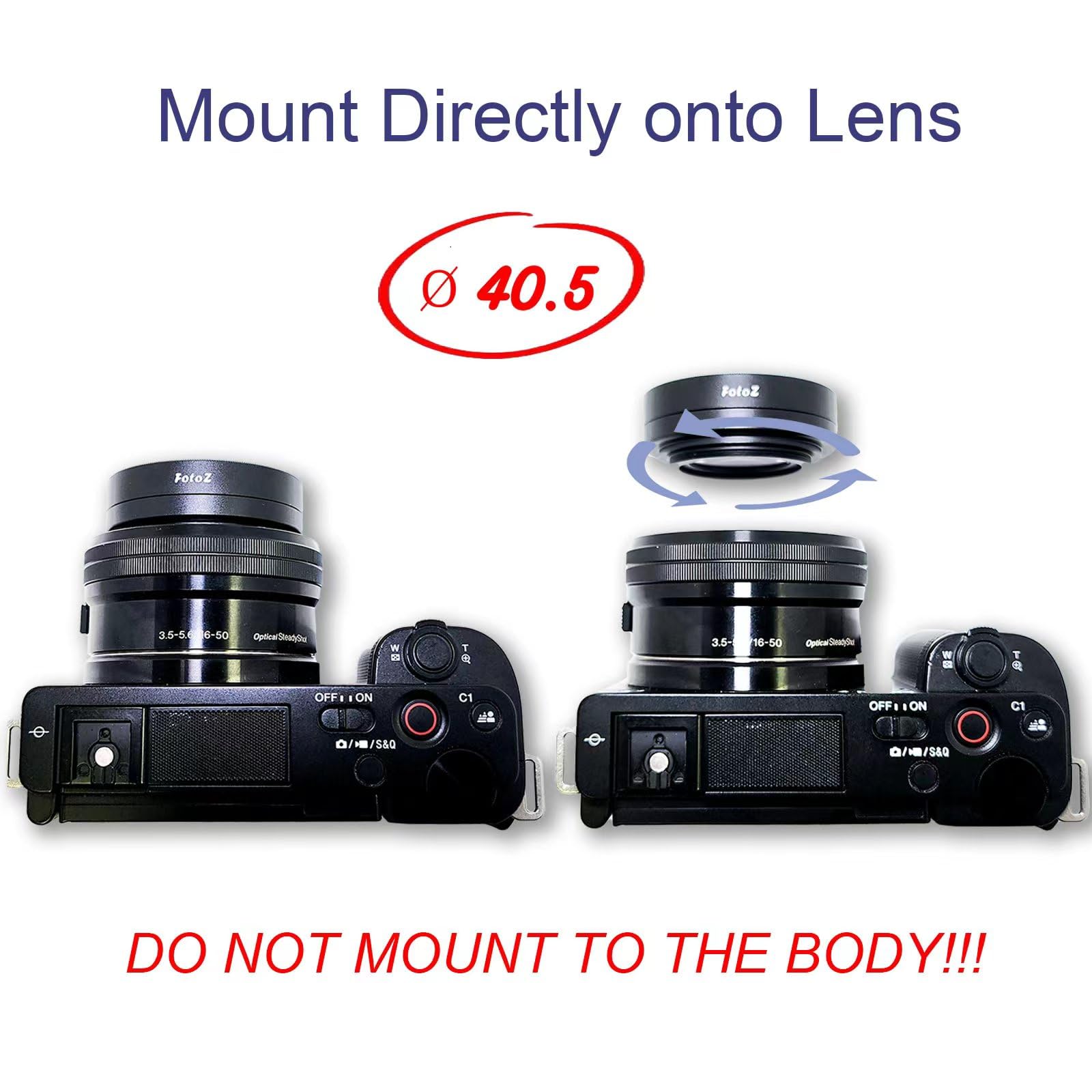 Amazon.co.jp: FotoZ 40.5mm 0.75x ミニ広角変換レンズ(マクロ付き