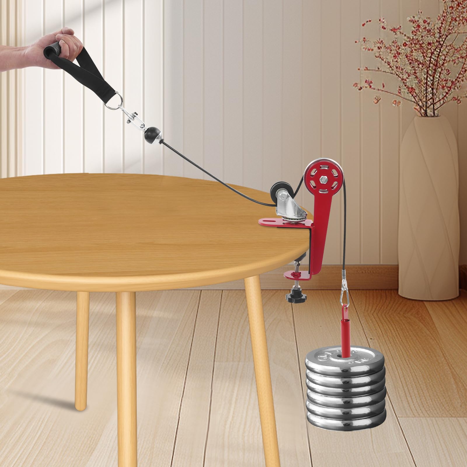 Système de Poulie de Bras de Fer Professionnel pour Entraînement sur Table, système de poulie pour entraîner Les Bras pour Musculation des Poignets