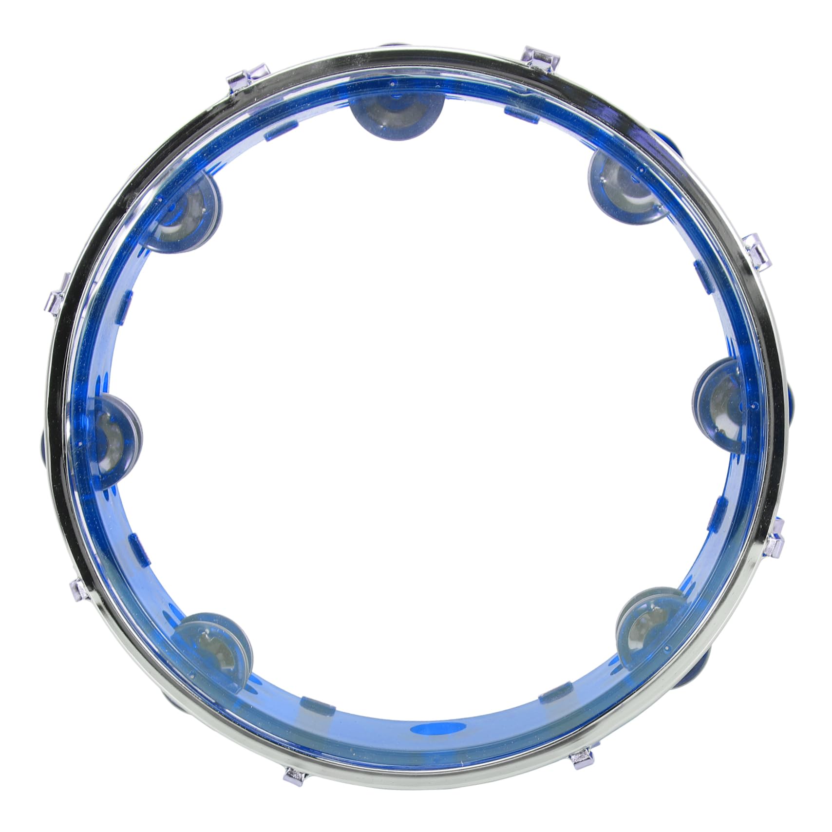 Tambourine per Mano Strumento Musicale Percussione Leggero Sonoro Resistente per Feste e Attività Allaperto Blu