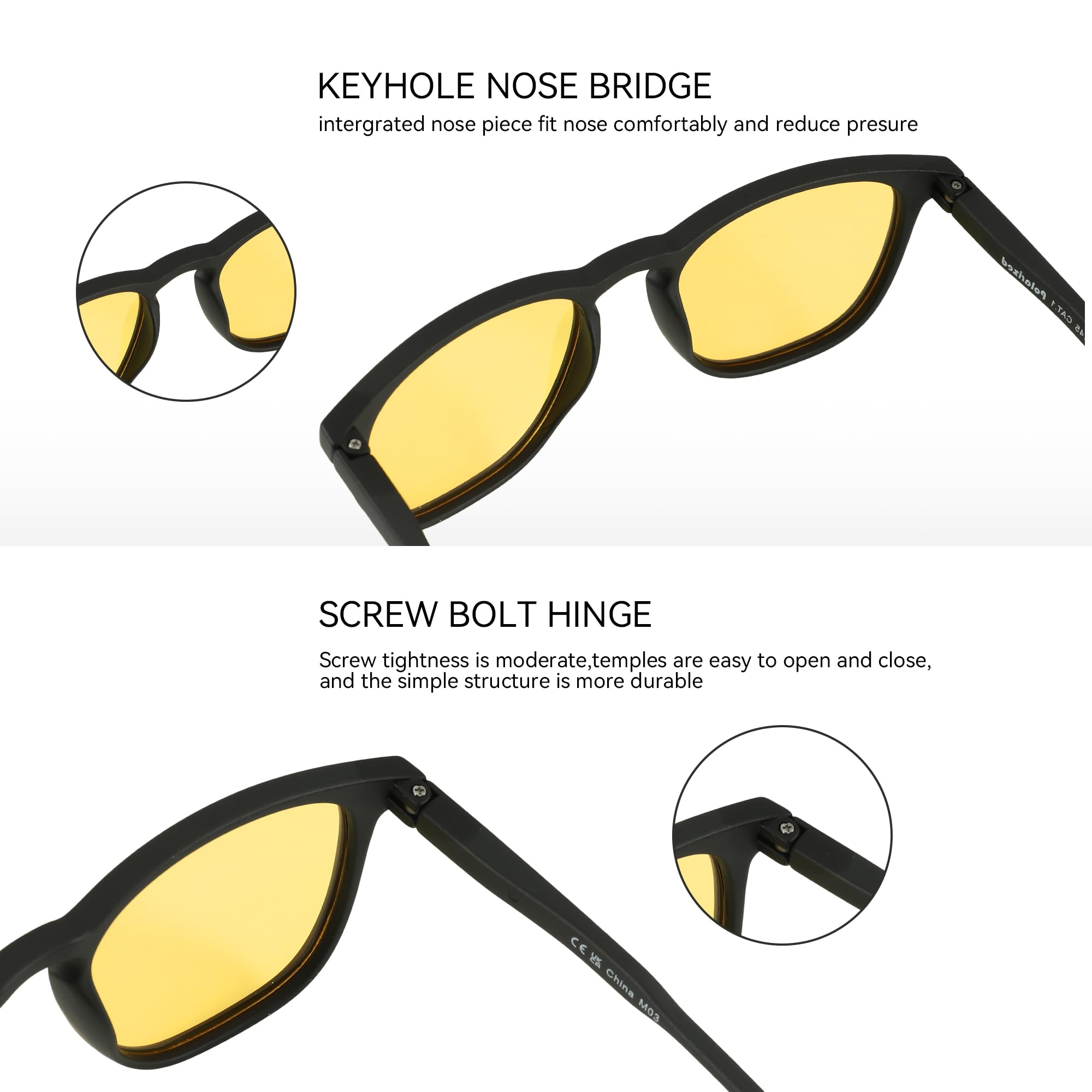 ZENOTTIC 2 Paia Occhiali da Sole Polarizzati per Uomo Donna Retro Vintage Rotondi Quadrati Protezione UV400 Unisex