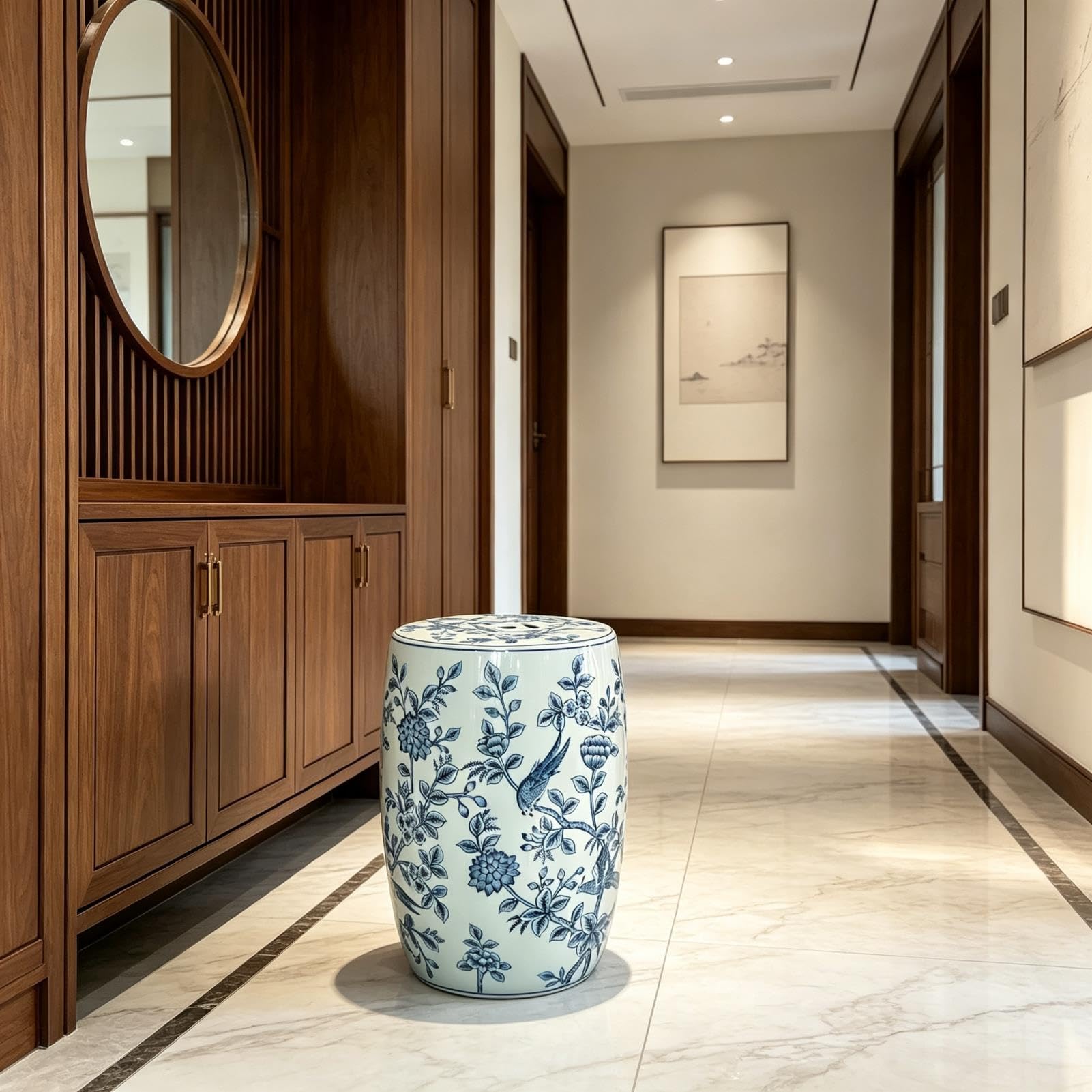 Dekoracyjny Ceramiczny Stołek Ogrodowy O Dużej Nośności Ceramiczny Stołek Do Perkusji Wykwintne Wzory Wzorów Stolik Balkonowy Z Otworami Wentylacyjnymi Ławka Na Buty Do Łazienki