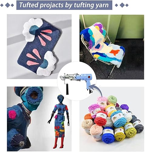 Miniatura 5 de CA+CB, 24 rollos de hilo grueso de 8 capas para alfombras de acolchonado, hilo acrílico para acolchonar, 24 rollos de hilo grueso de 8 capas para