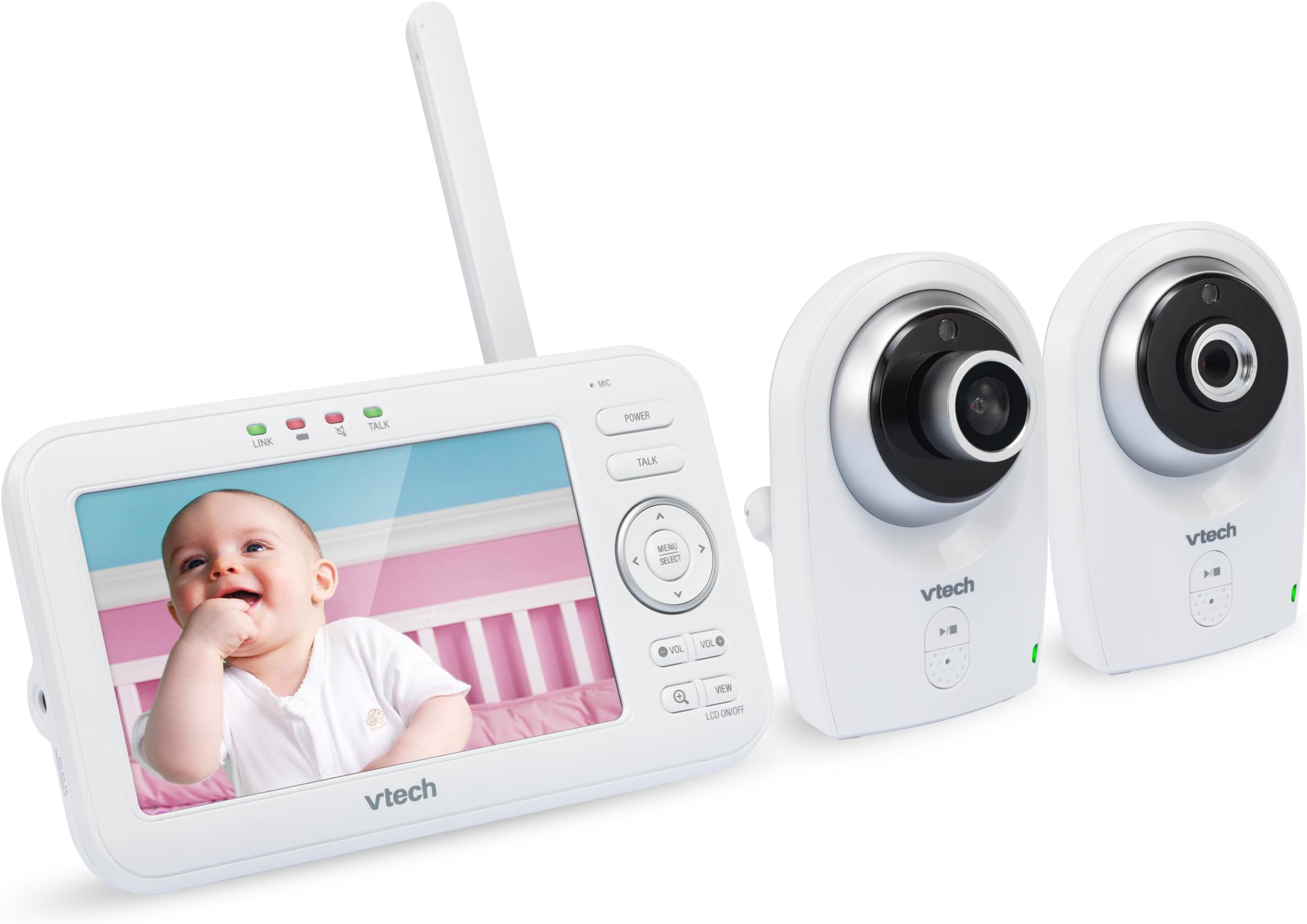 VM351-2 Video Baby Monitor with Interchangeable Wide-Angle Optical Lens and Standard Optical Lens