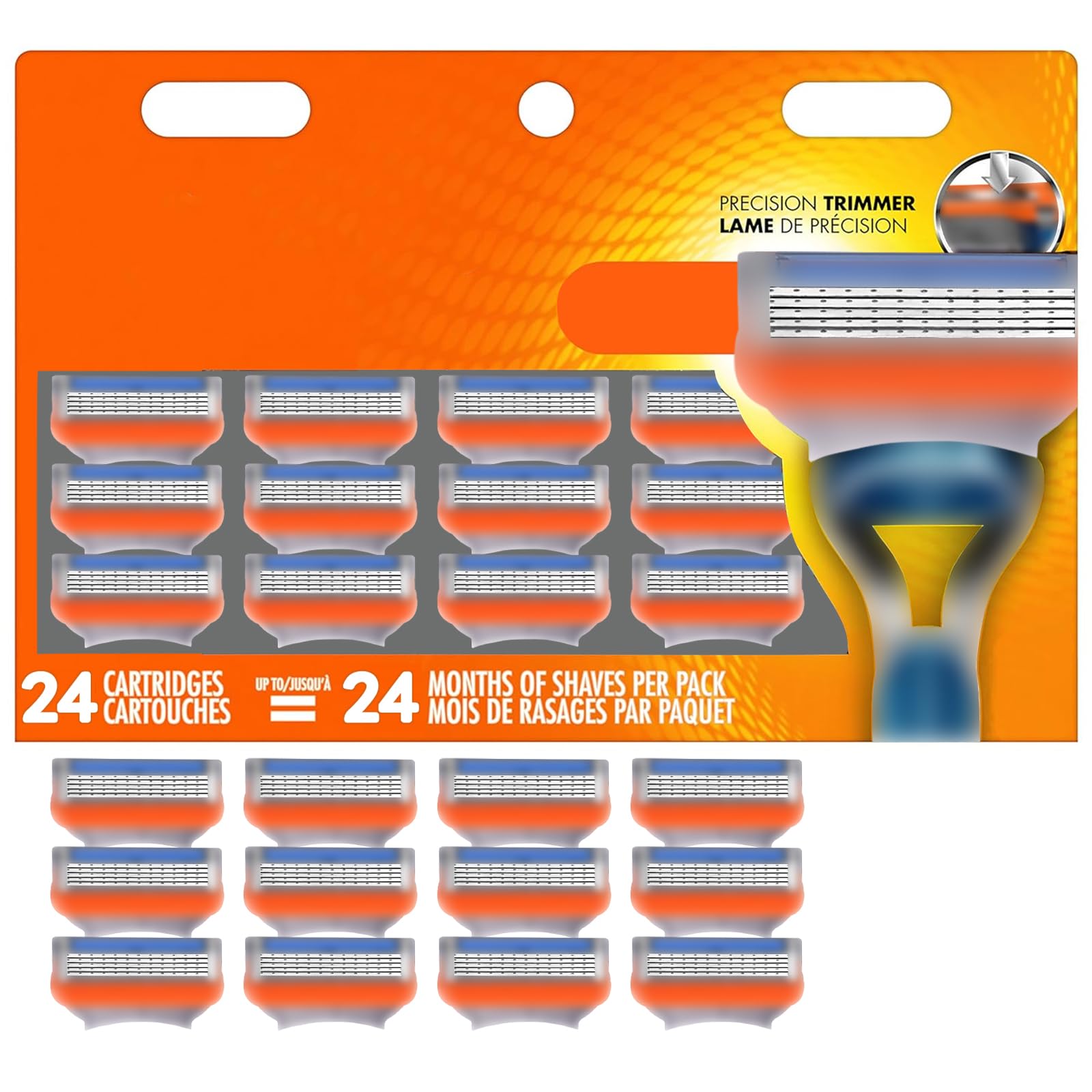 24 Pezzi Fusion 5 Lame di Ricambio per Rasoi Fusion-5,lamette fusion 5 Lame di Rasoio,lamette Lame, Compatibili con Rasoi Bagnati, Rasoi da Uomo, Regalo per Lame di Rasoio Manuali