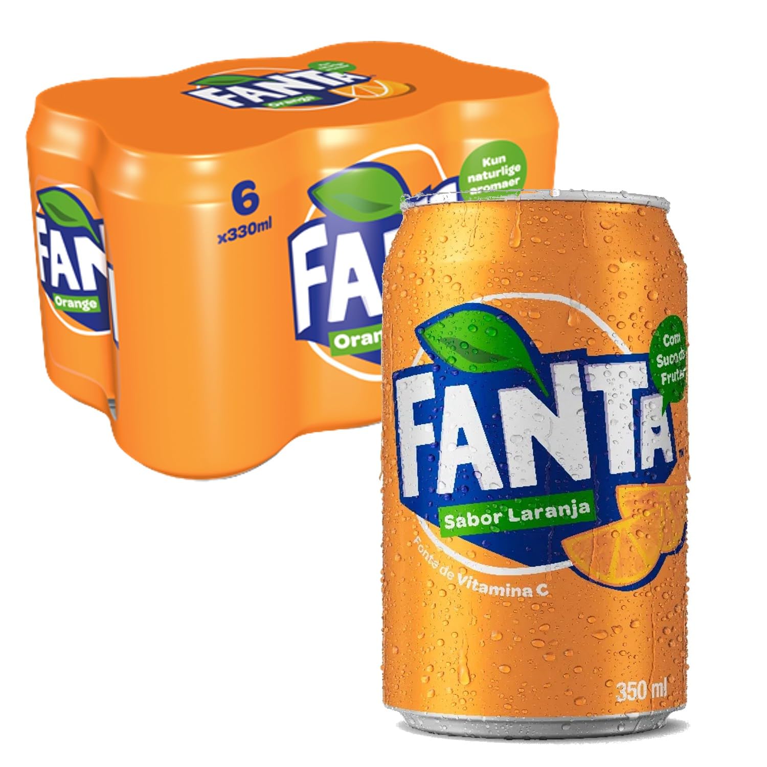 Refrigerante FANTA Laranja Original 350ml (6 latas) : Amazon.com