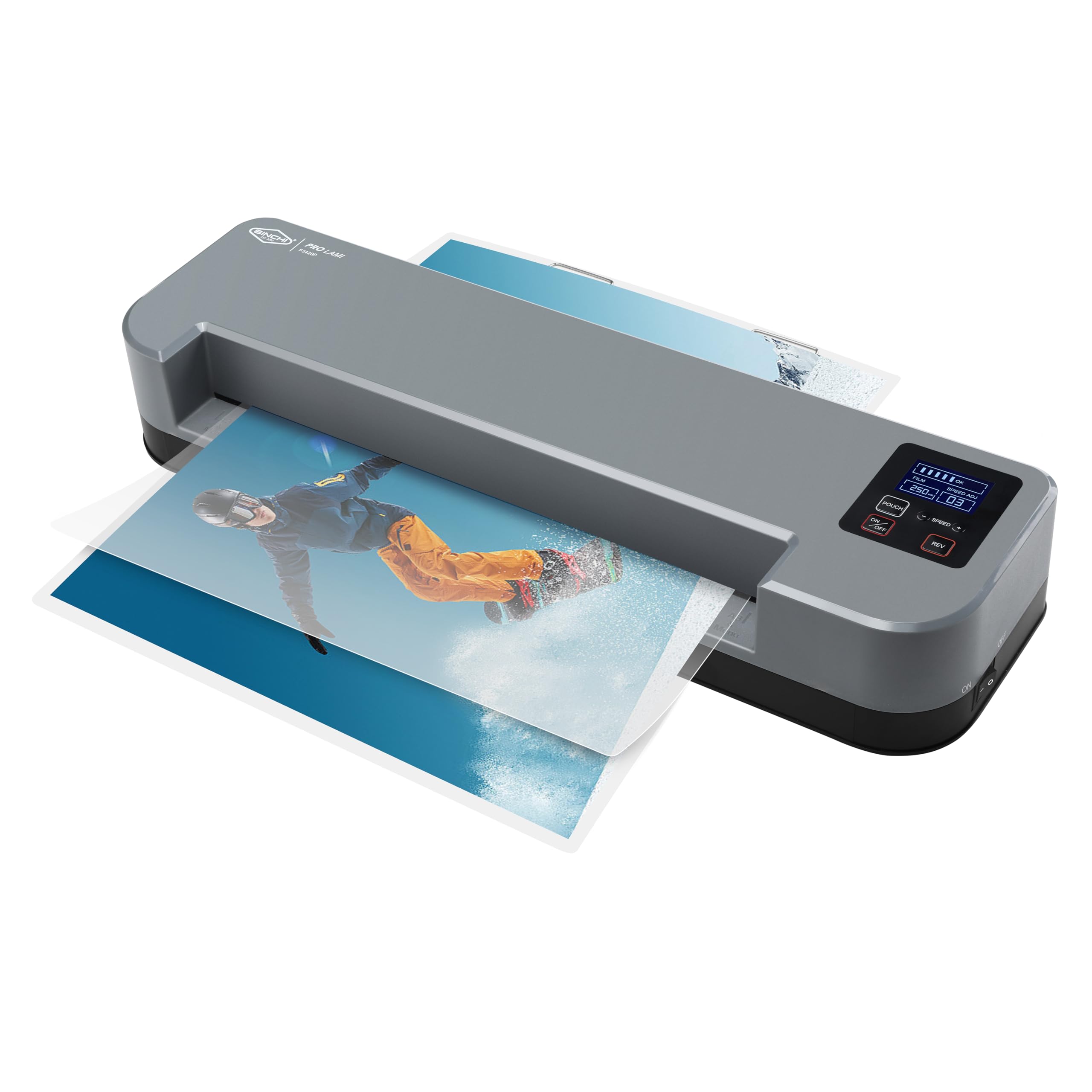 SINCHI A3 Thermal Laminator & Foil Applicator | 4-Roller, LCD Display, 55s Warm-Up, Min. 16 Seconds per Page | 75–250 Micron, ID to A3 Poster | Micro-Adjustable | for Office, School, Home, and Crafts