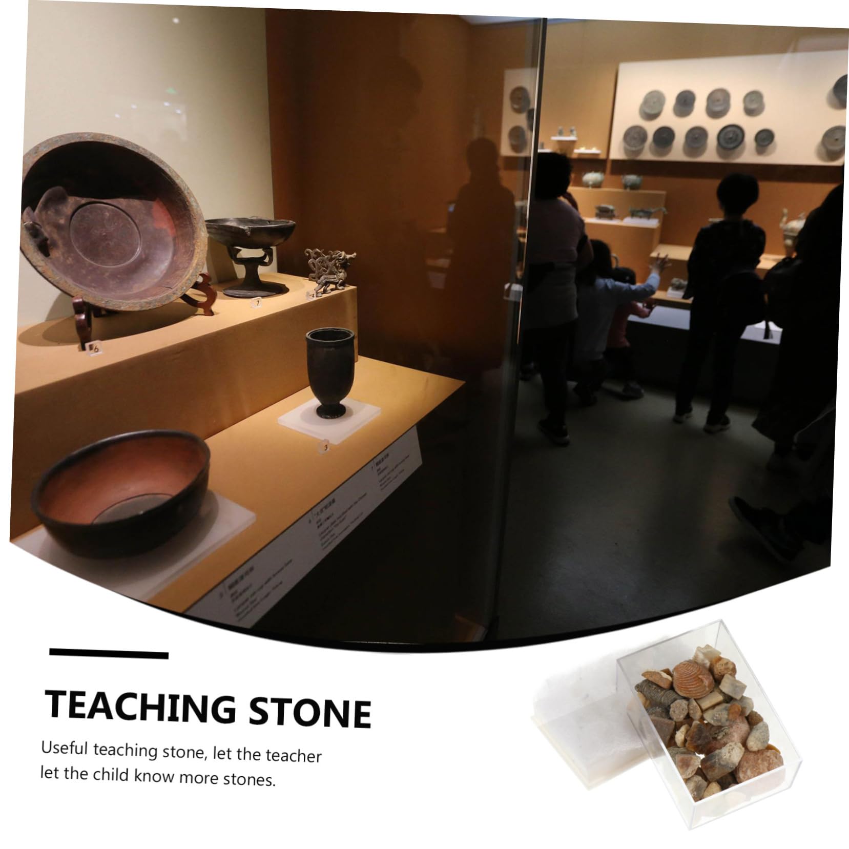 TOPPERFUN 3 Boxes Ore Specimen Minerals Rock Display Case Natural Stones Tostones Stone Collection Stones and Crystals Stone Samples Specimen Stones Rock Collection Hybrid