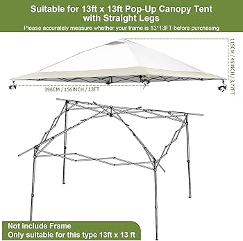 Amazon.com : Jorohiker 13x13 Canopy Replacement Top Cover