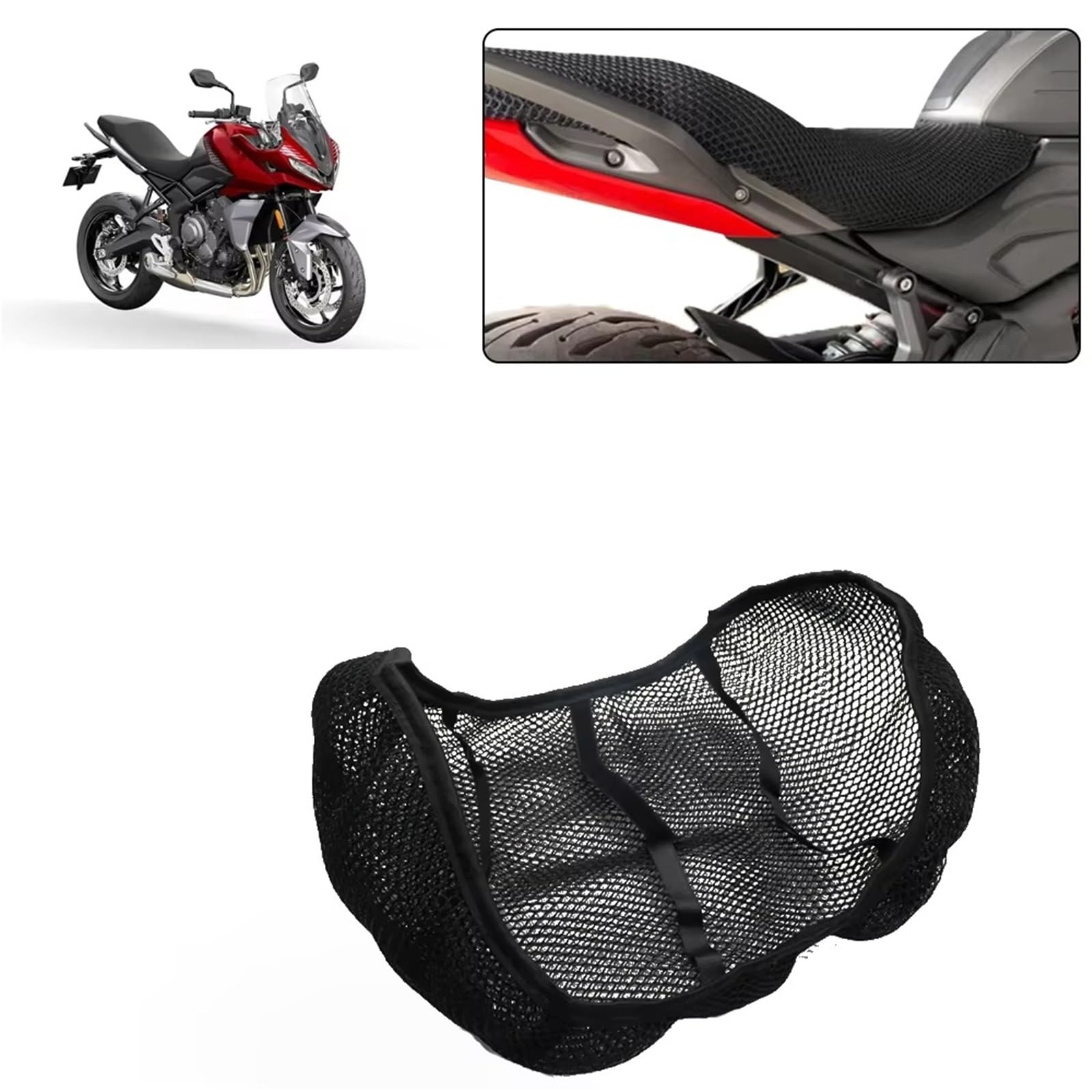 Moto Copri Sedili Per TIGER Per SPORT 660 Per SPORT660 Coprisedile per moto Imbottitura protettiva antiscivolo elastica traspirante resistente al calore