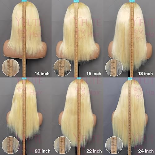 Miniatura 5 de Peluca de cabello humano con encaje frontal 613 de 22 pulgadas, 13 x 4 HD, transparente, con encaje frontal, rubio, pelucas de cabello humano rubio