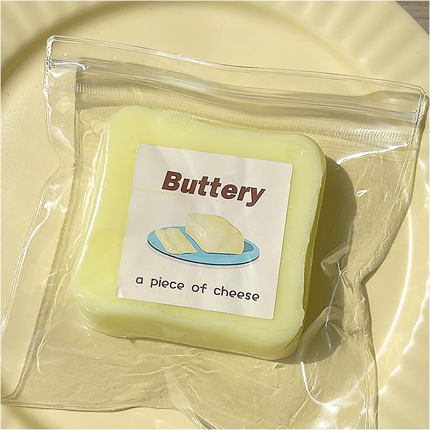 Taba Squishy ,Stress Ball, Kawaii Squishies Silica Toys, Stress Relieving Fur Ball OPP Packaging Gifts| Squishy Fidget Toys for Anxiety & Relaxation | Perfect Desk Accessory for Adults (Butter)