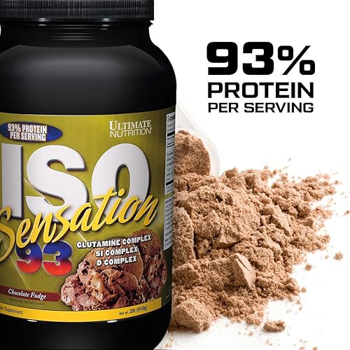 Miniatura 5 de Ultimate Nutrition ISO Sensation 93 polvo aislante de proteína de suero puro con 1.06 onzas de proteína de bajo contenido de carbohidratos, proteína
