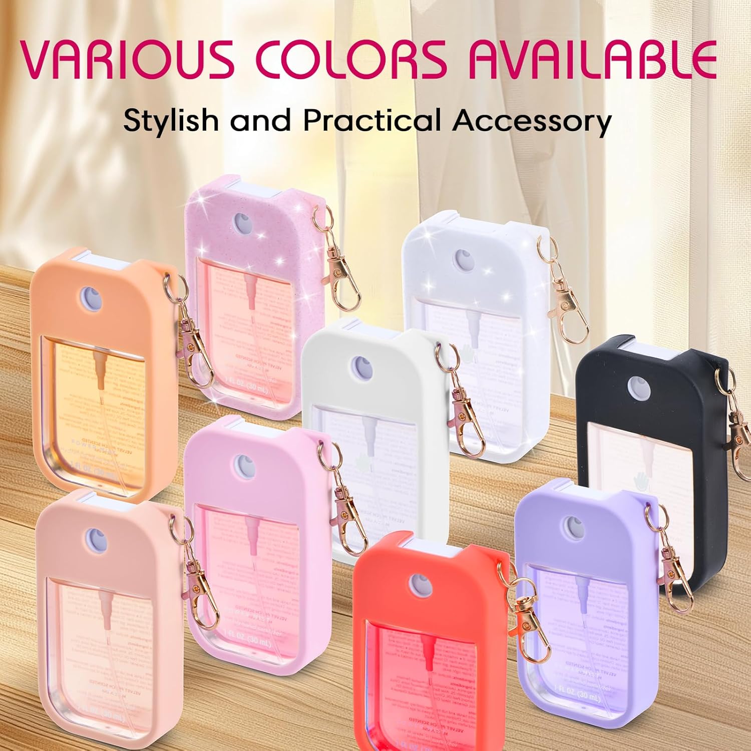 Silicone Case Compatible with Touchland Hand Sanitizer Spray, Protective Case for Spray 1FL. OZ., Sparkling Pink - Image 5