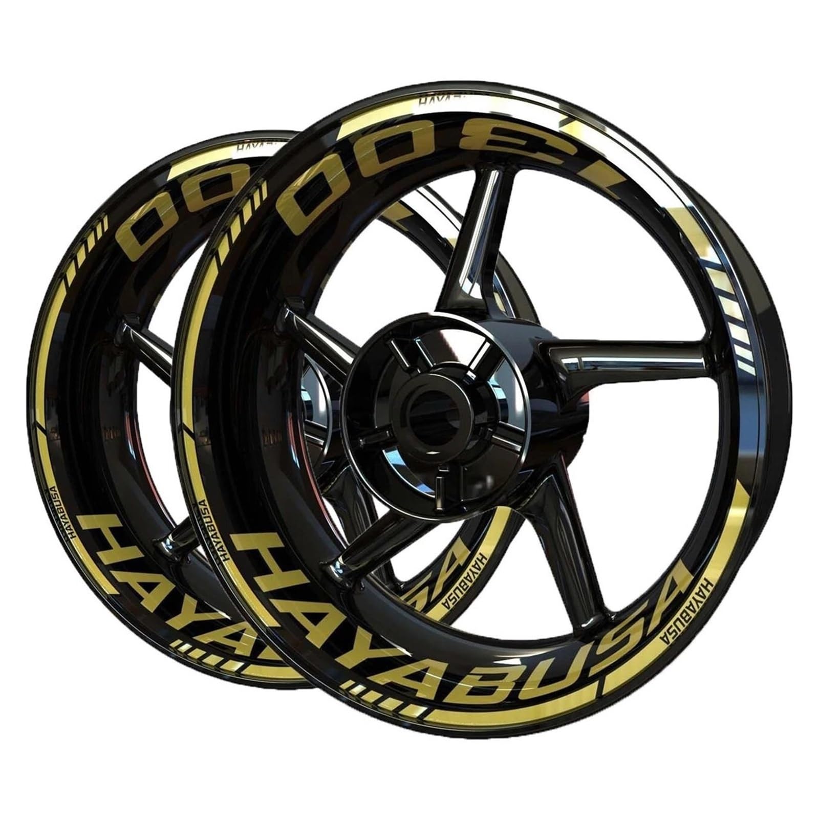 Motorcycle Reflective Wheel Stripe Sticker Set Waterproof Rim Decals for Suzuki for Hayabusa 1300