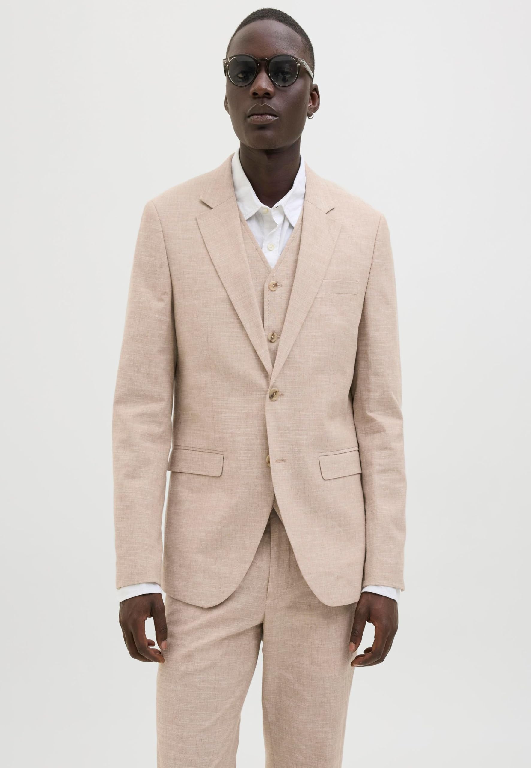 JACK & JONES Jprriviera Linen Blazer Slim Fit Sn Homme