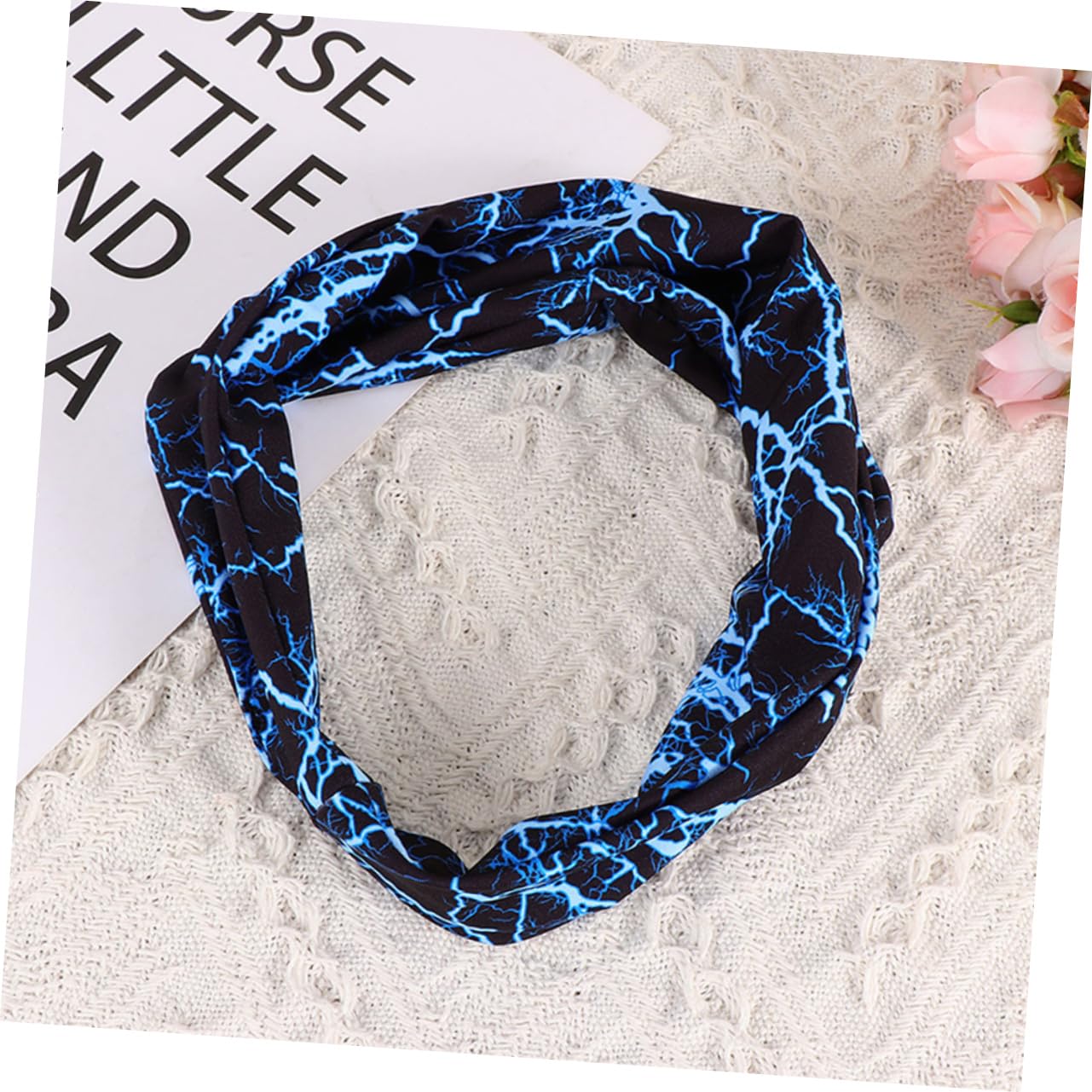 INOOMP 8piezas Bandas para Sudor Multifuncionales Deportivas Transpirables Accesorios Cabello Color Rojo y Azul
