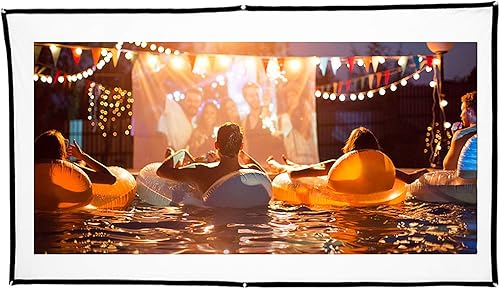 Miniatura 5 de Pantalla de proyector portátil de 60 pulgadas, 72 pulgadas, 84 pulgadas, pantalla de proyección de video diagonal de 169 blanca de 84 pulgadas,