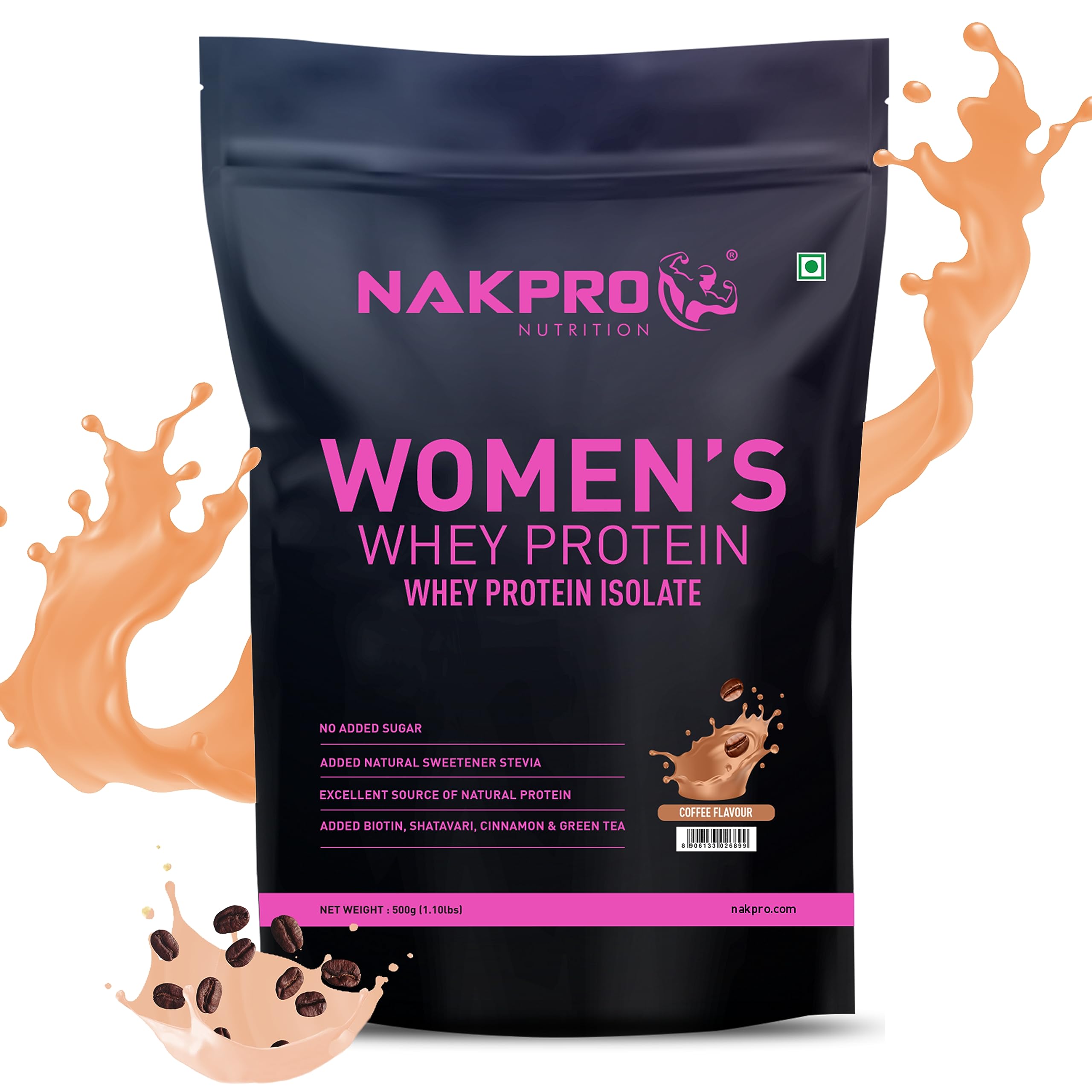NAKPRO Women Whey Protein Powder | 24.75g Protein, 5.51g BCAA | Muscle Recovery, Lean Muscle, Whey Isolate Protein for Women (1 Kg, Coffee) (B0CFDVZ2DK) Amazon Price History, Amazon Price Tracker