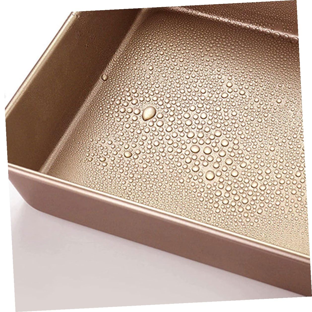 Homoyoyo Edelstahl Kuchenform Quadratisch 21X21X8cm Antihaftbeschichtet Hitzebeständig Multifunktionale Backform für Haushalt und Konditorei