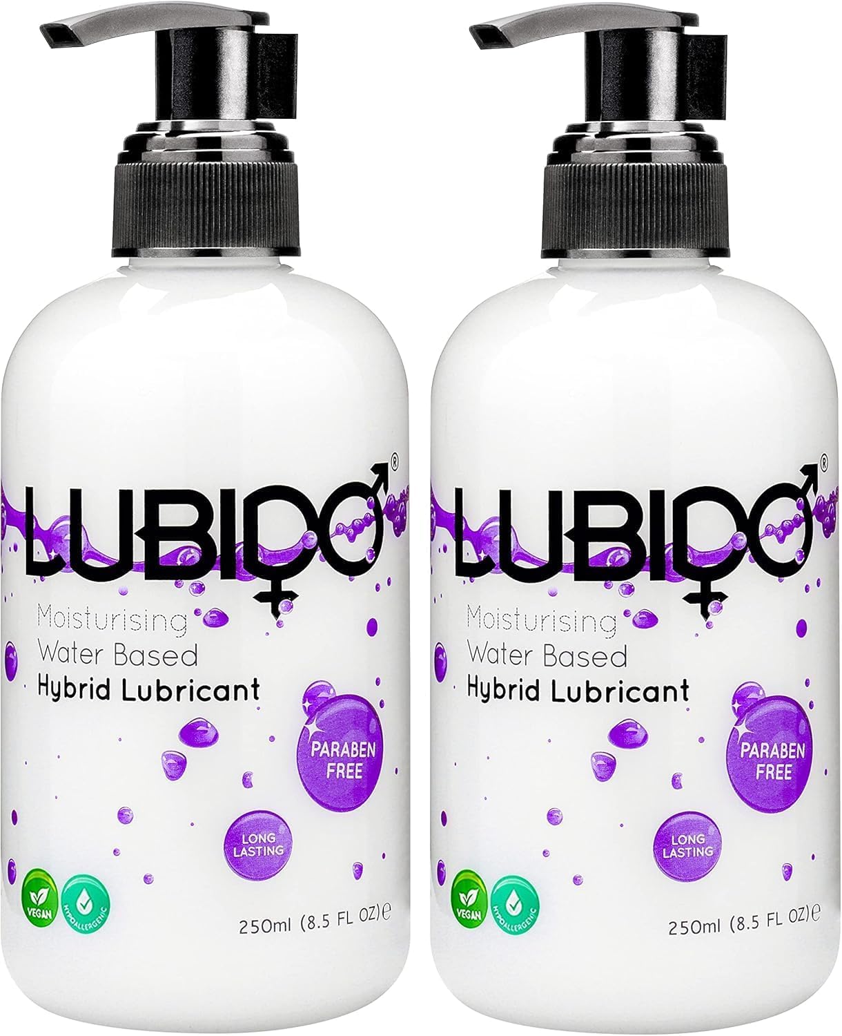 Lubido Gel Lubrifiant Hybride Crémeux Hydratant Sans Parabènes - 250 ml (Lot de 2)