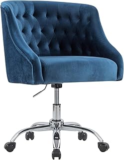 Silla giratoria de terciopelo para ordenador, giratoria, altura regulable, color acolchado perfecto para niñas y mujeres de oficina