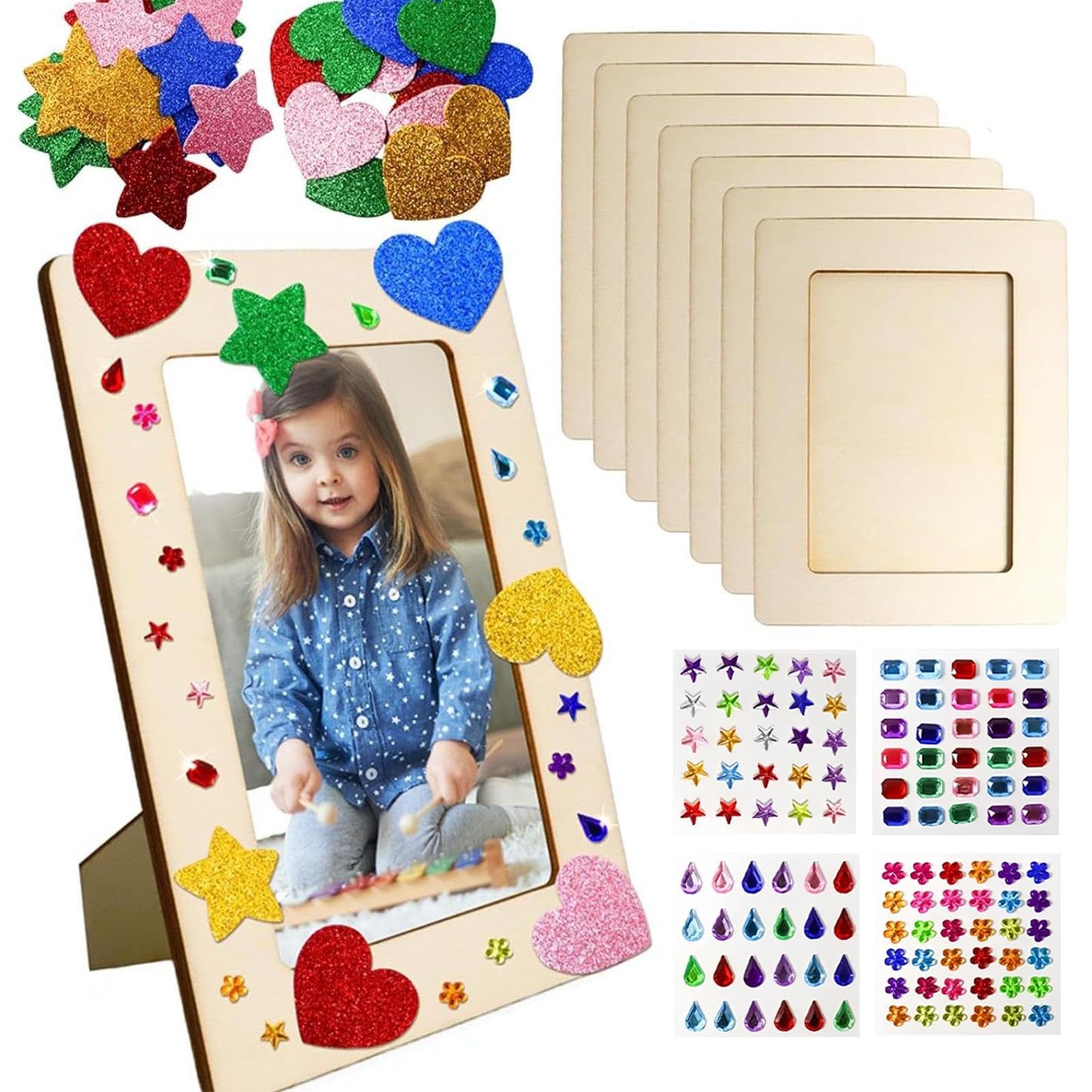 Cadre photo en bois 20x15 cm idéal pour valoriser les dessins d'enfants et posters