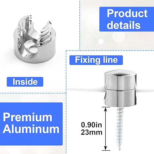 Miniatura 3 de 3 juegos de soportes de cargador para cables, soportes de anclaje de cable ajustables plateados, clips de cable de metal adhesivos, organizadores de
