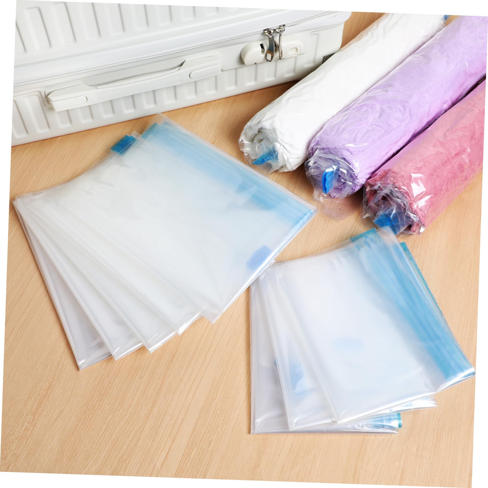 Mipcase 12 pezzi Borse da Viaggio Compressibili Buste Sottovuoto per Abbigliamento per Risparmiare Valigia Accessori da Viaggio Pratici e Riutilizzabili per Ogni Occasione