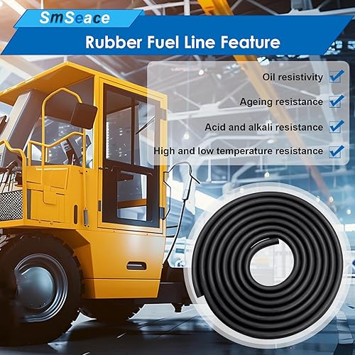 Miniatura 11 de smseace 105 líneas de combustible de 3.3 pies y 5 tamaños de 1/8 pulgadas, 3/16 pulgadas, 0.22 pulgadas, 1/4 pulgadas, 5/16 pulgadas con abrazaderas