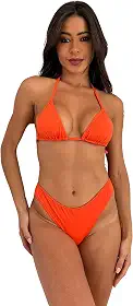 Biquini feminino adulto praia com bojo e Calcinha Asa Delta Fio Duplo Importado Acabamento Premium