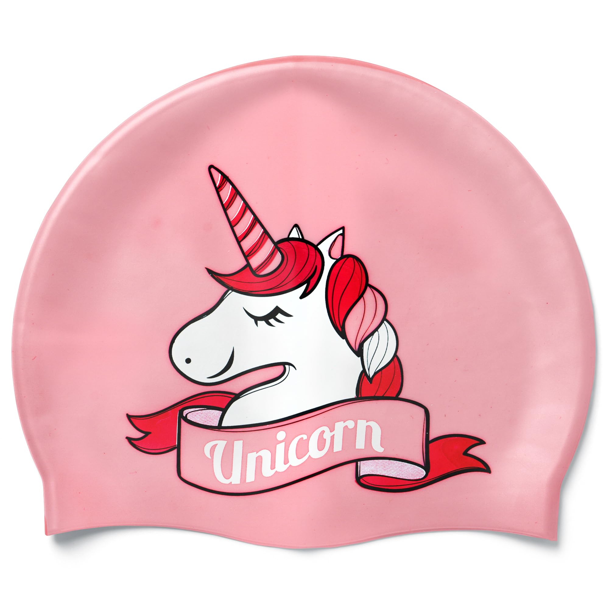 EANAGO silicone swimming cap for girls, fashionable swimming cap for children for swimming and training