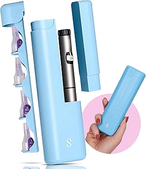 STRAWBERRY & CO Insulin Cooler Travel Case - Built-in Sharps Dispenser & Temperature-Control Organizer- TSA Approved Diabetic Pen Storage for Ozempic, Insulin Pens & Needles - Compact & Leak-Proof