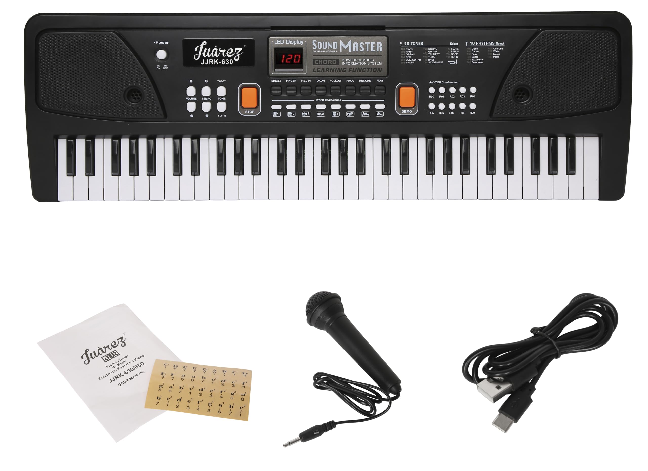 Juarez Junior 61 Keys Electronic Keyboard Piano for Kids
